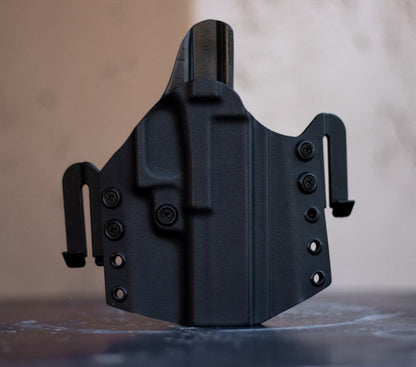 Atlas - High Carry OWB Holster - Comfort and Concealment in Every Carry - DEFCON 1 GEAR[Gun Model] [Holster Type] Kydex Holster - [Hand] Draw - Made in Arizona - DEFCON 1 GEAR