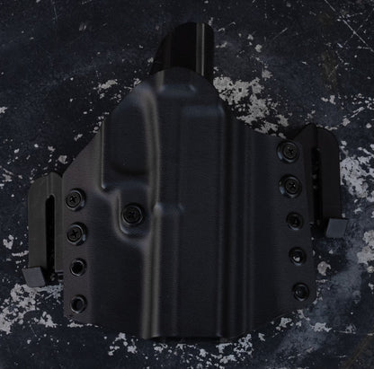 Atlas - High Carry OWB Holster - Comfort and Concealment in Every Carry - DEFCON 1 GEAR[Gun Model] [Holster Type] Kydex Holster - [Hand] Draw - Made in Arizona - DEFCON 1 GEAR