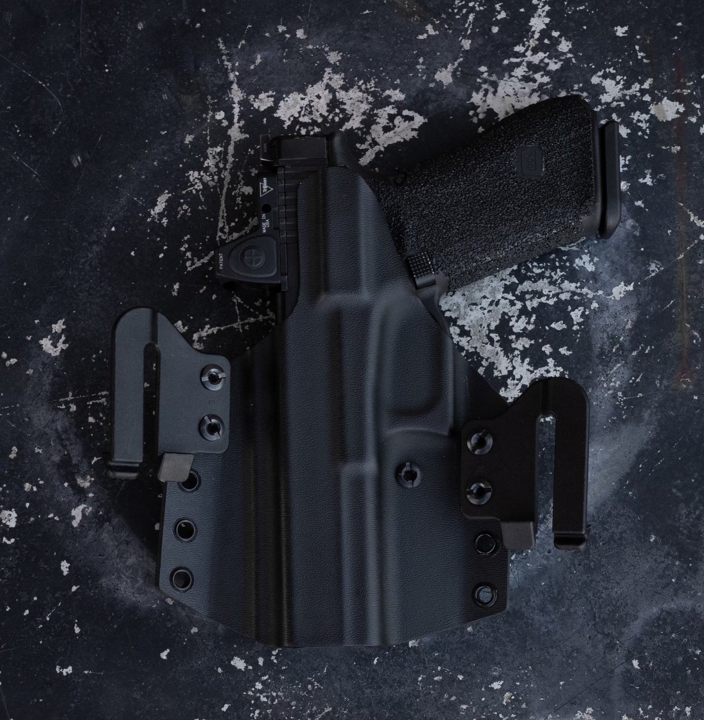 Atlas - High Carry OWB Holster - Comfort and Concealment in Every Carry - DEFCON 1 GEAR[Gun Model] [Holster Type] Kydex Holster - [Hand] Draw - Made in Arizona - DEFCON 1 GEAR