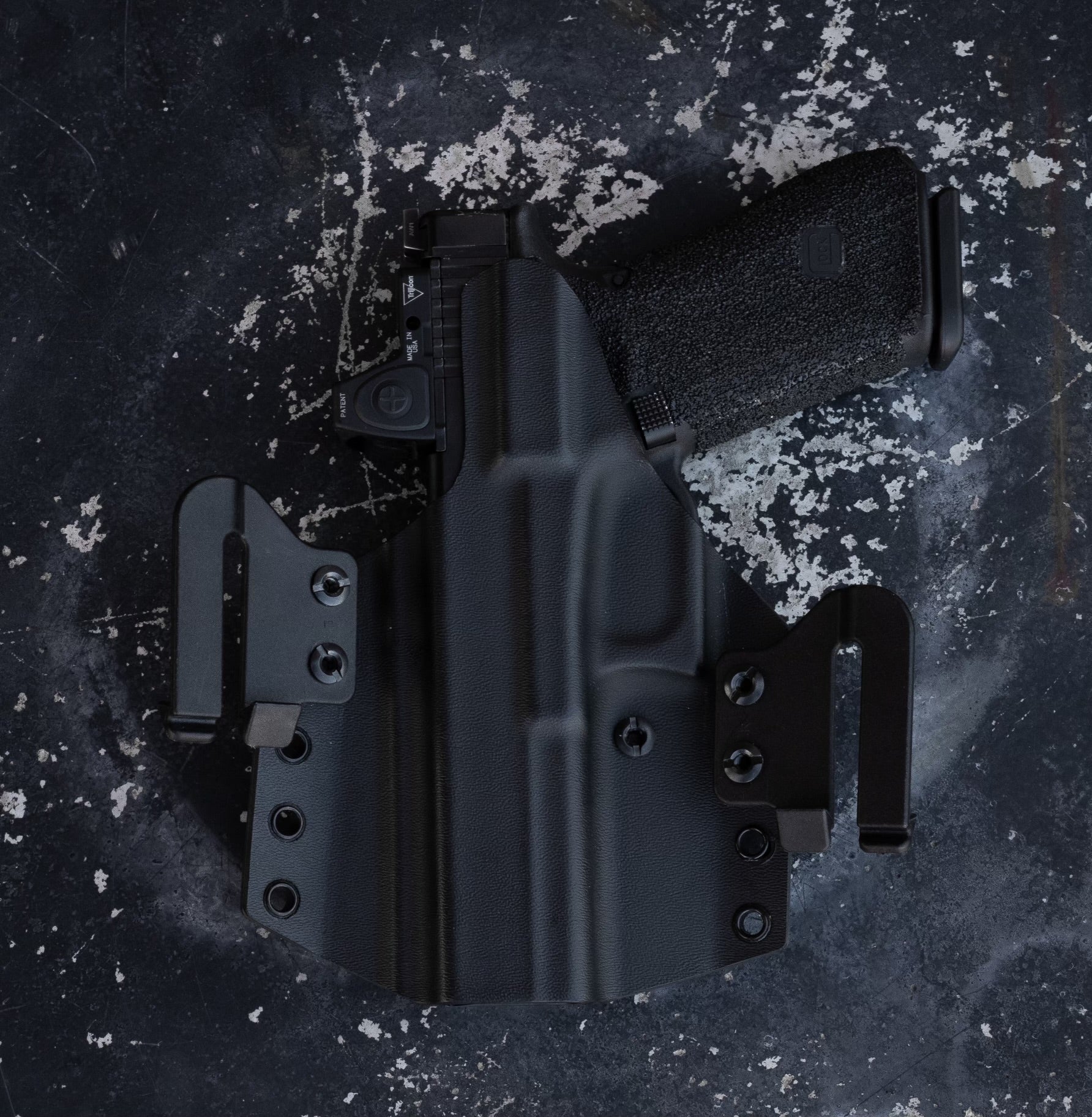 Atlas - High Carry OWB Holster - Comfort and Concealment in Every Carry - DEFCON 1 GEAR[Gun Model] [Holster Type] Kydex Holster - [Hand] Draw - Made in Arizona - DEFCON 1 GEAR