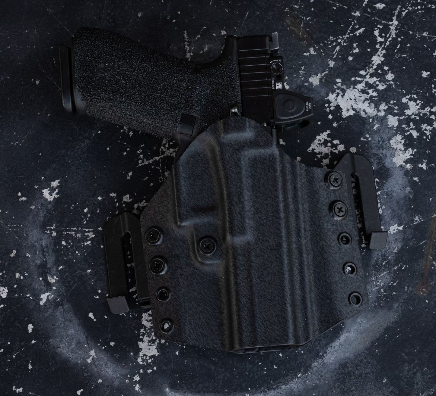 Atlas - High Carry OWB Holster - Comfort and Concealment in Every Carry - DEFCON 1 GEAR[Gun Model] [Holster Type] Kydex Holster - [Hand] Draw - Made in Arizona - DEFCON 1 GEAR