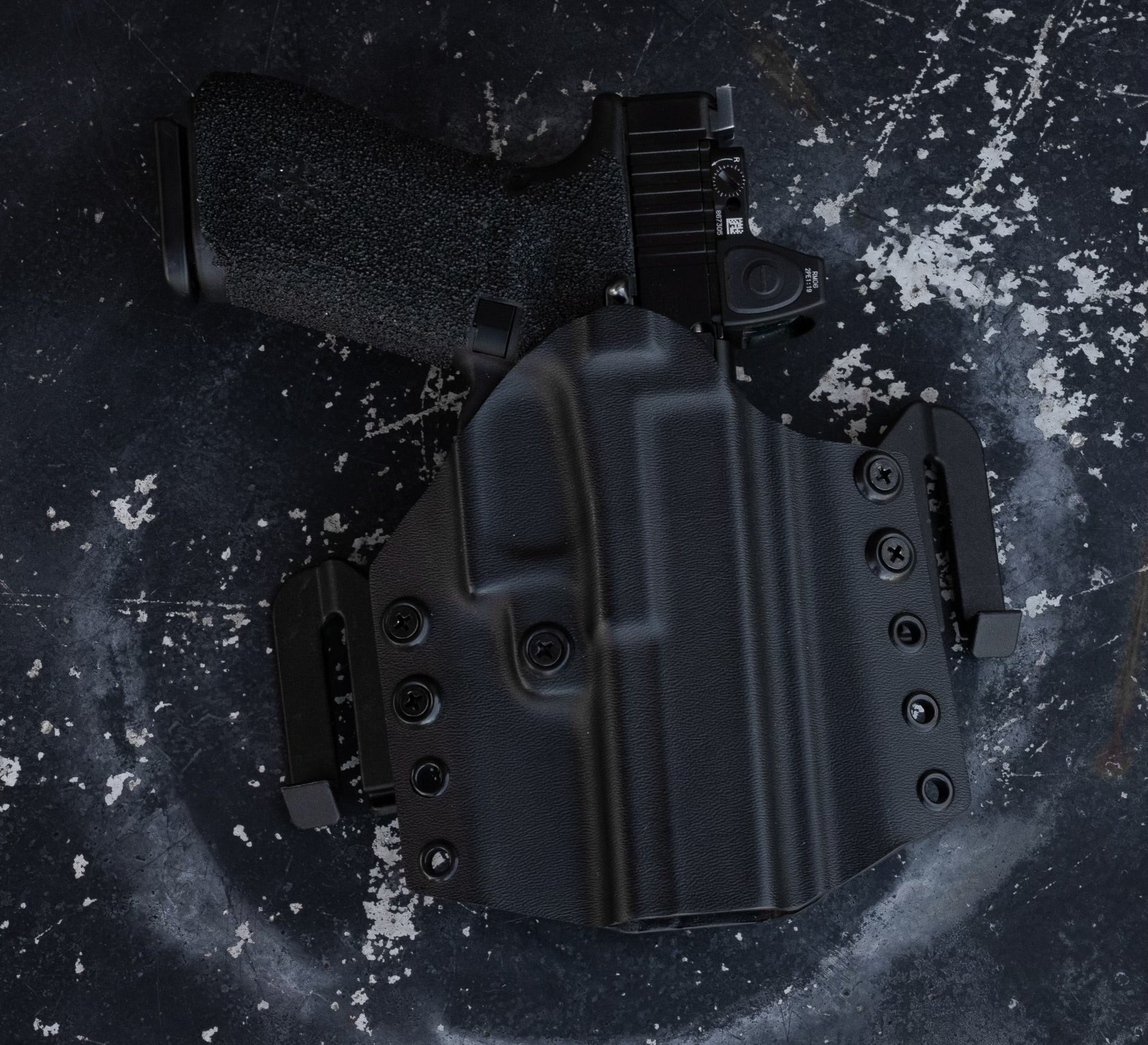 Atlas - High Carry OWB Holster - Comfort and Concealment in Every Carry - DEFCON 1 GEAR[Gun Model] [Holster Type] Kydex Holster - [Hand] Draw - Made in Arizona - DEFCON 1 GEAR