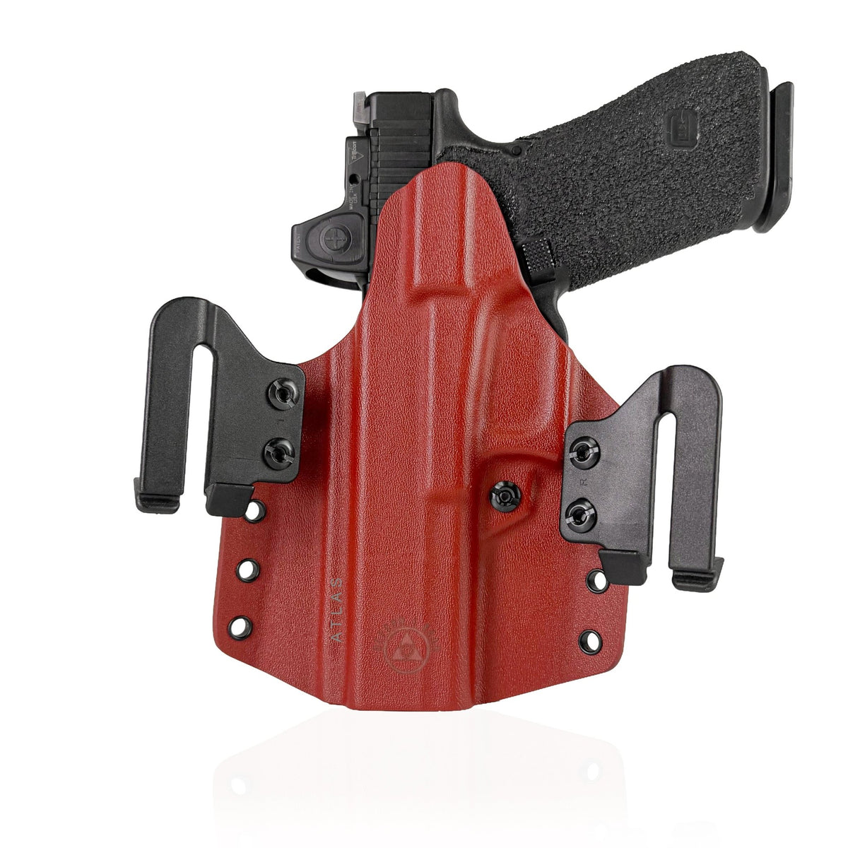Atlas High-Ride OWB Holster | Concealable Outside the Waistband | USA Made - DEFCON 1 GEAR[Gun Model] [Holster Type] Kydex Holster - [Hand] Draw - Made in Arizona - DEFCON 1 GEAR