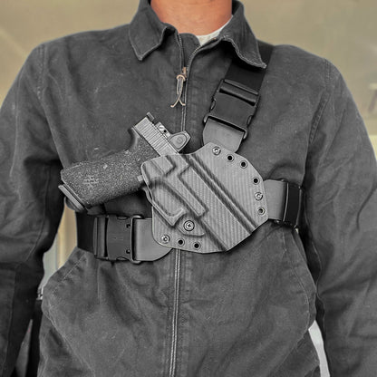 MATADOR Chest Rig Holster - DEFCON 1 GEAR[Gun Model] [Holster Type] Kydex Holster - [Hand] Draw - Made in Arizona - DEFCON 1 GEAR