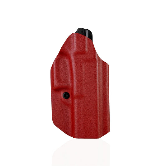 Titan II OWB Holster. Built with heavy-duty .125 Kydex for duty use and competition - DEFCON 1 GEAR[Gun Model] [Holster Type] Kydex Holster - [Hand] Draw - Made in Arizona - DEFCON 1 GEAR
