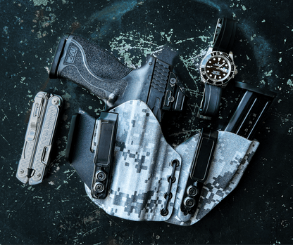 Trident II AIWB Holster - Adjustable, Comfortable Concealment - DEFCON 1 GEAR[Gun Model] [Holster Type] Kydex Holster - [Hand] Draw - Made in Arizona - DEFCON 1 GEAR