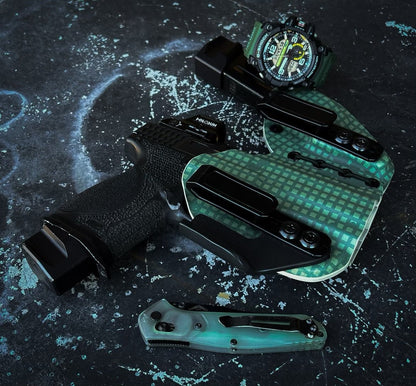 Trident II AIWB Holster - Adjustable, Comfortable Concealment - DEFCON 1 GEAR[Gun Model] [Holster Type] Kydex Holster - [Hand] Draw - Made in Arizona - DEFCON 1 GEAR