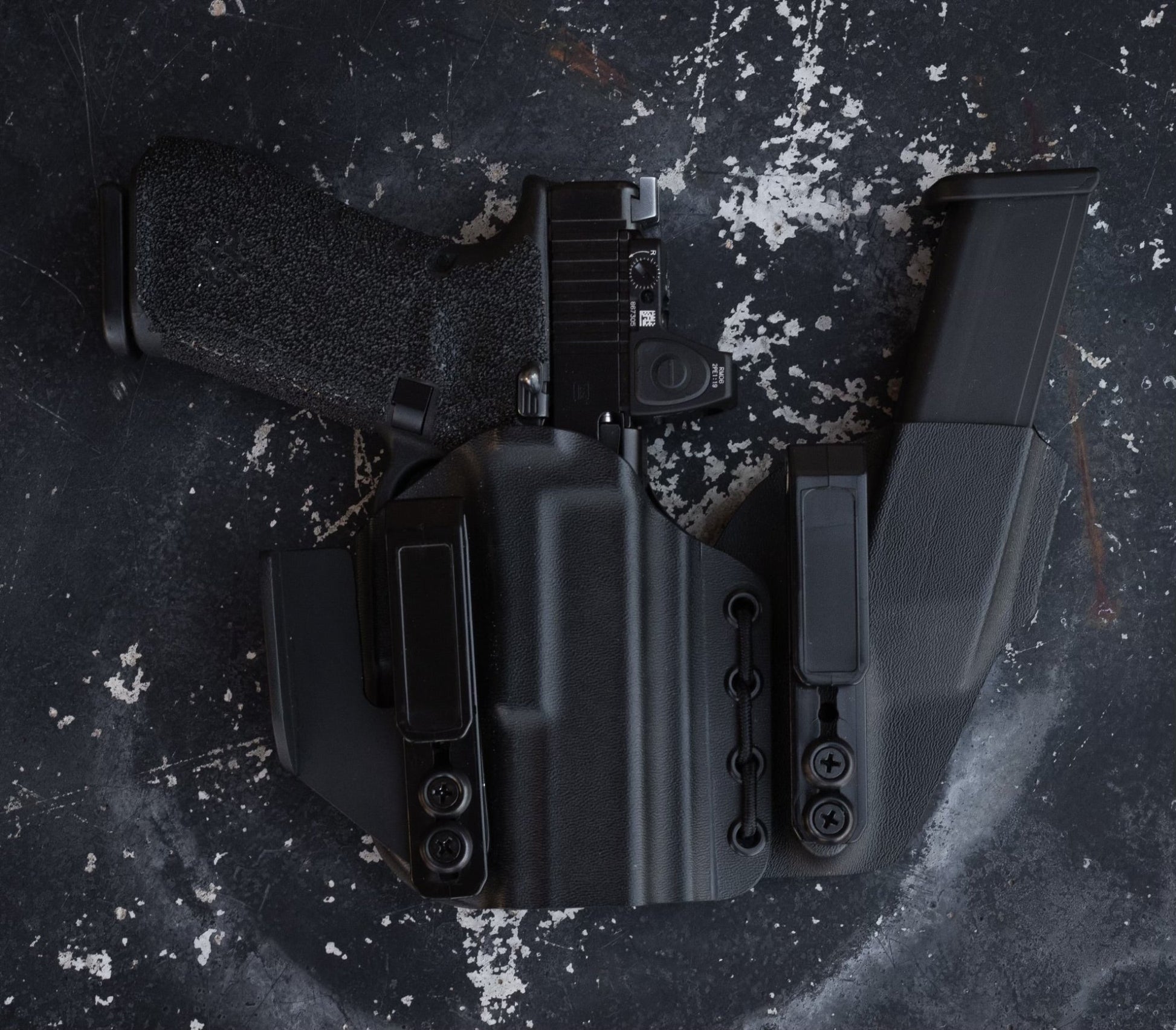 Trident II AIWB Holster - Adjustable, Comfortable Concealment - DEFCON 1 GEAR[Gun Model] [Holster Type] Kydex Holster - [Hand] Draw - Made in Arizona - DEFCON 1 GEAR