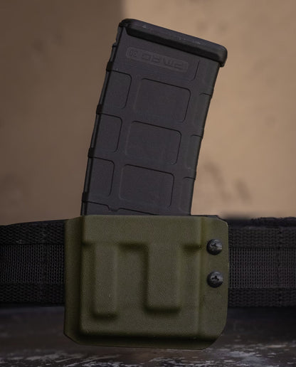 W68 OWB AR15 Magazine Carrier - Adjustable Retention and Versatile Carry Options - DEFCON 1 GEAR[Gun Model] [Holster Type] Kydex Holster - [Hand] Draw - Made in Arizona - DEFCON 1 GEAR